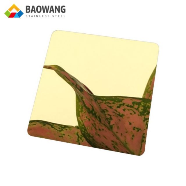 Gold Mirror Decorative Stainless Steel Sheet 304/316L