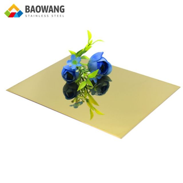 Gold Mirror Decorative Stainless Steel Sheet 304/316L