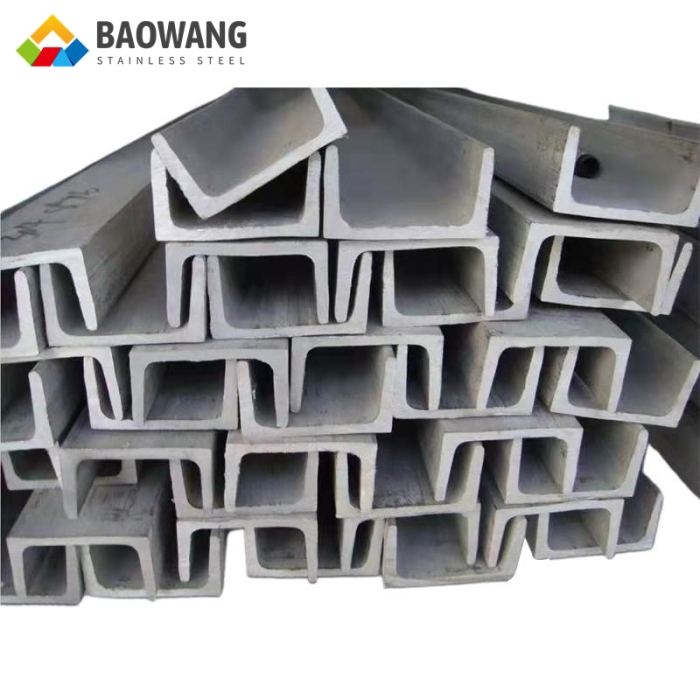 Acero inoxidable ASTM A276 laminado en caliente en forma de canal en forma de U