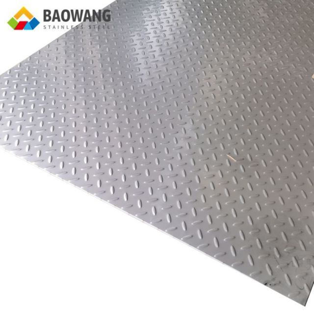 Placa de acero inoxidable en relieve